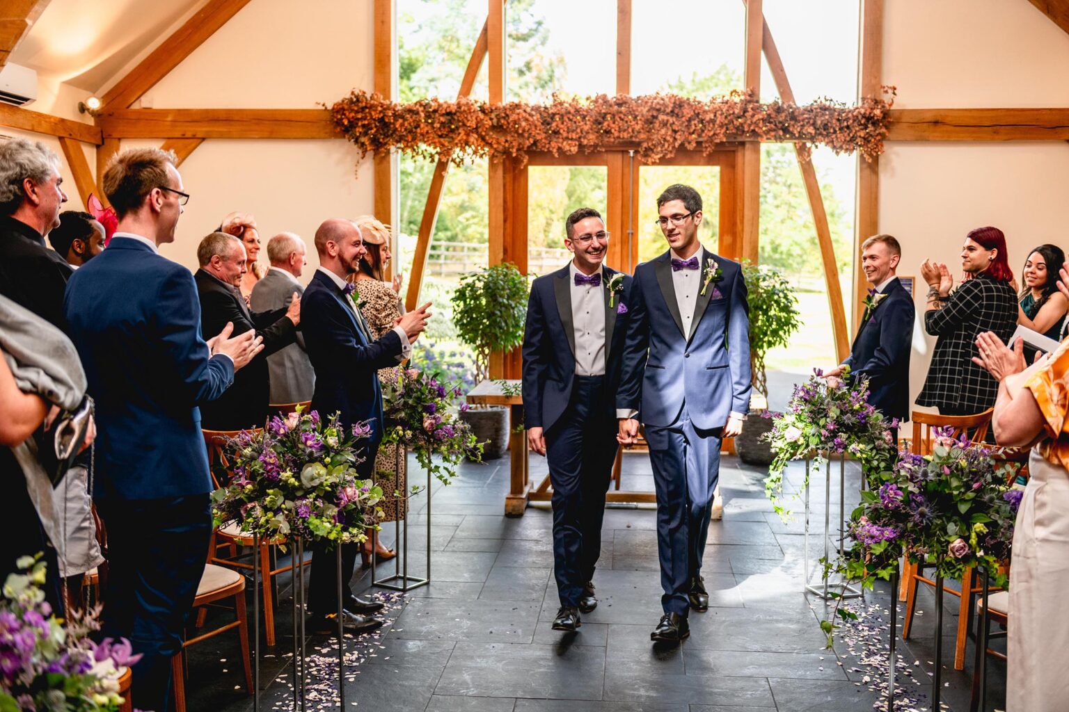 Mythe Barn CeremoniesJust Married Grooms