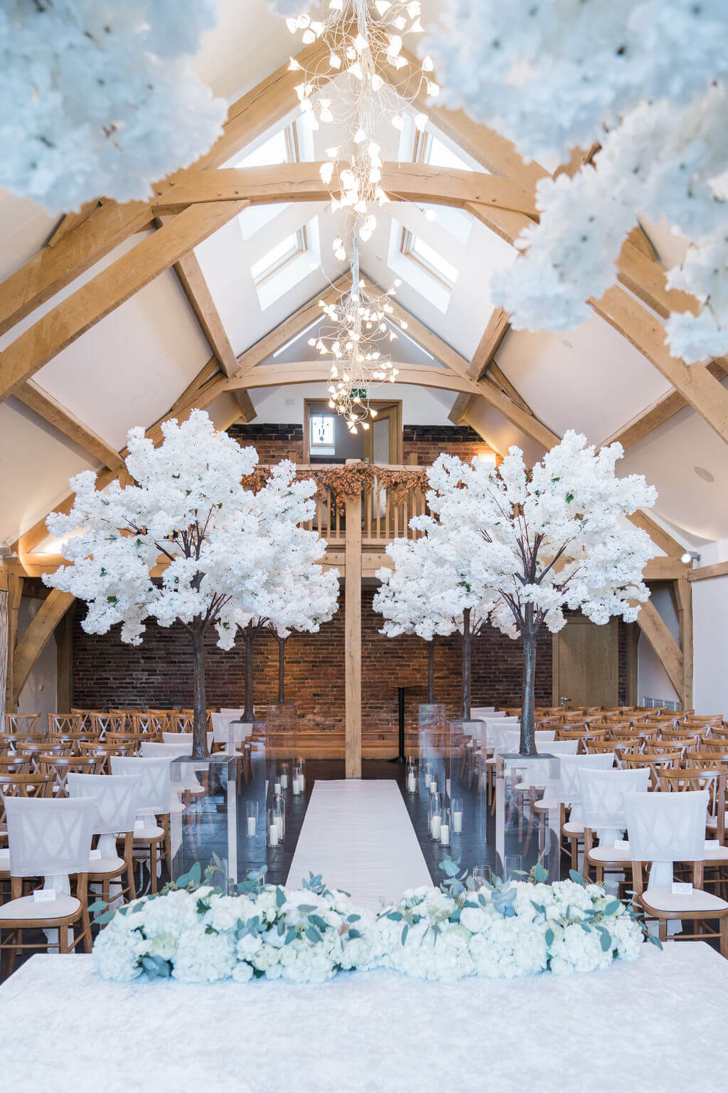 Mythe Barn Ceremonies Setup Flowers