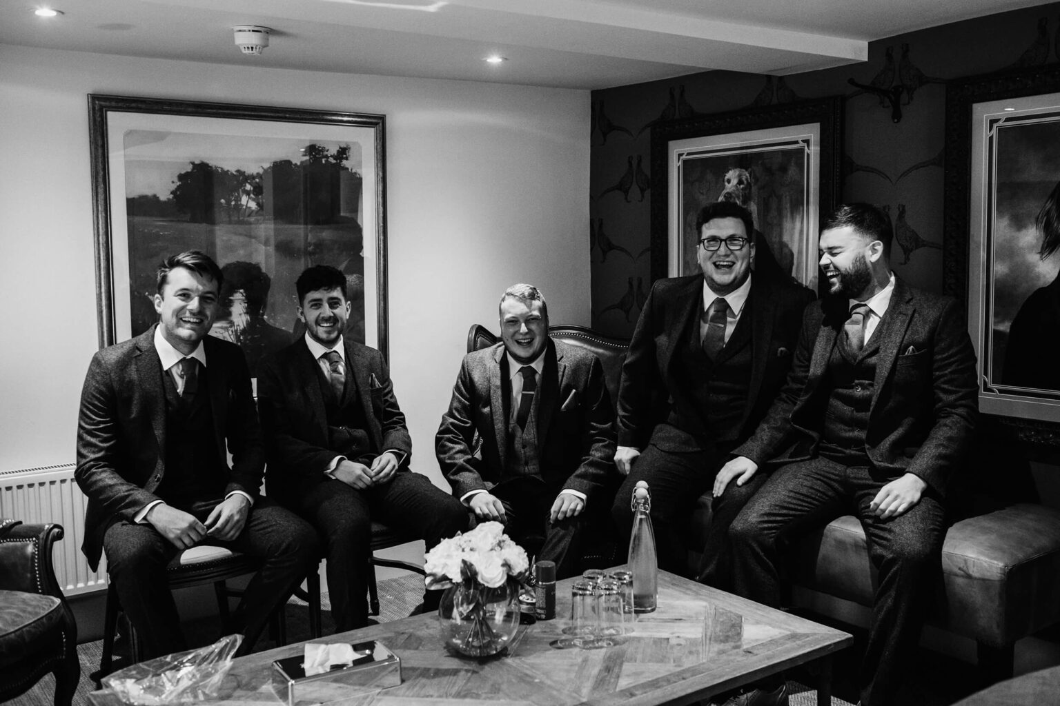 Mythe Barn Wedding Prep The Stable Groomsmen