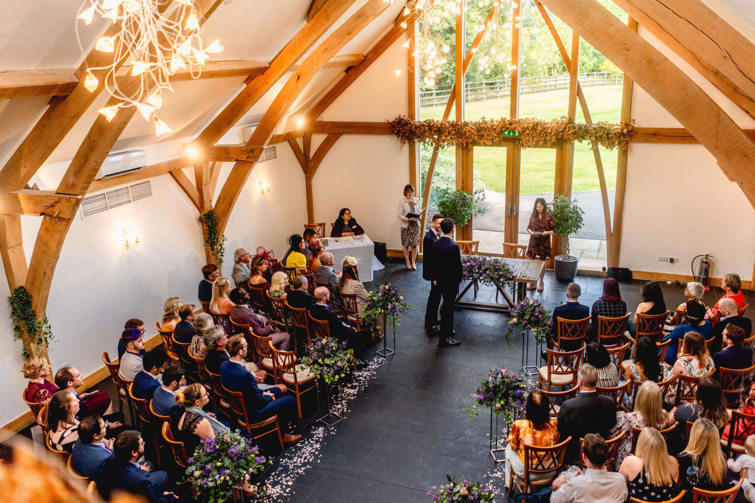 Tony and Louis Mythe Barn Wedding