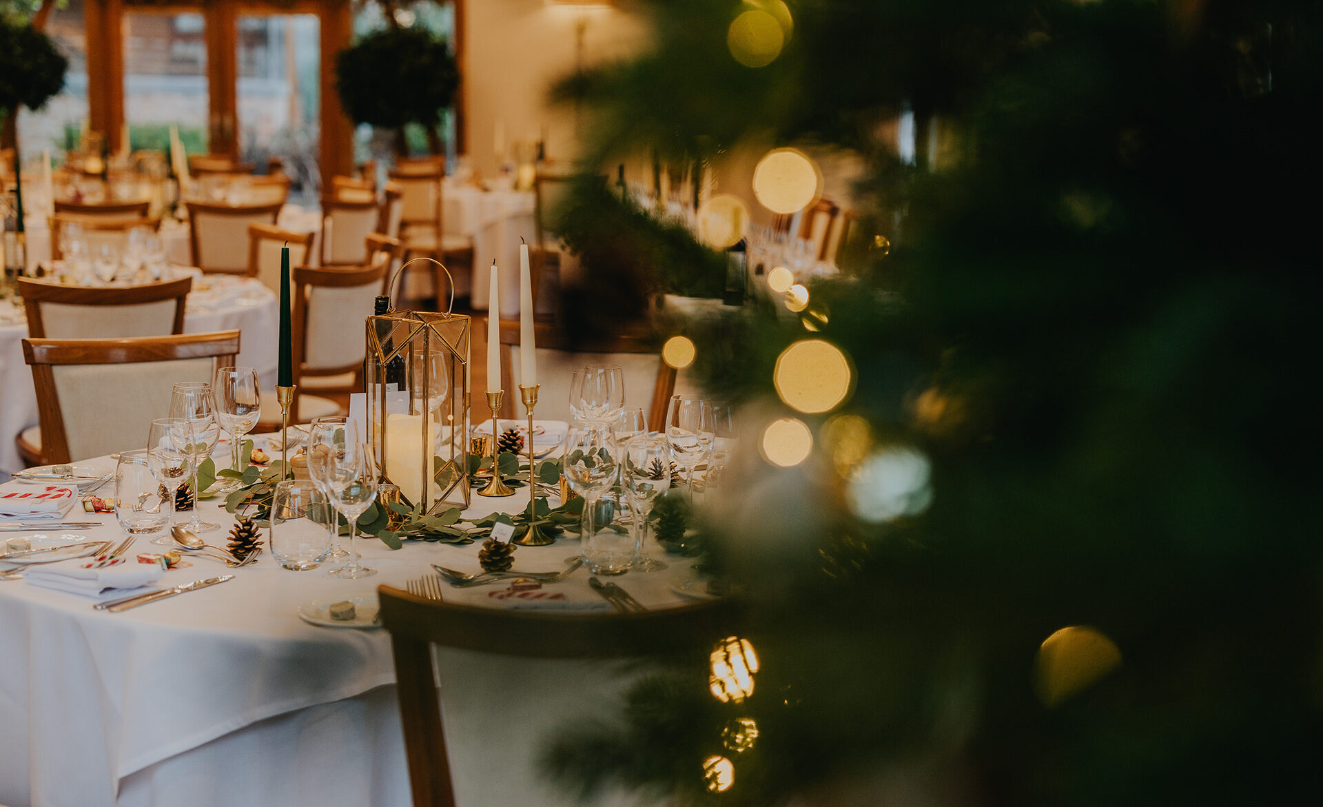 Mythe Barn Christmas wedding favours