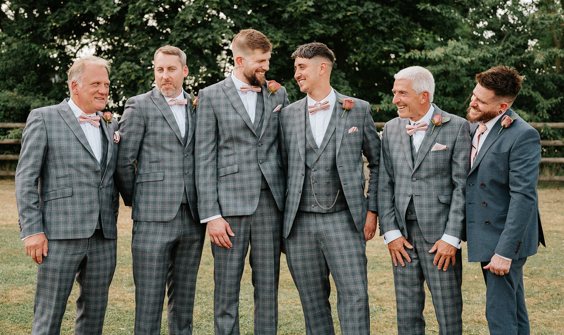 Mythe Barn groom and groomsmen