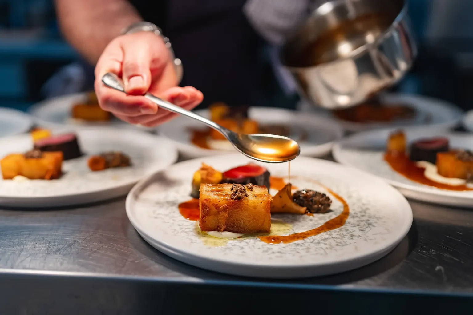 mythe barn chefs table plating
