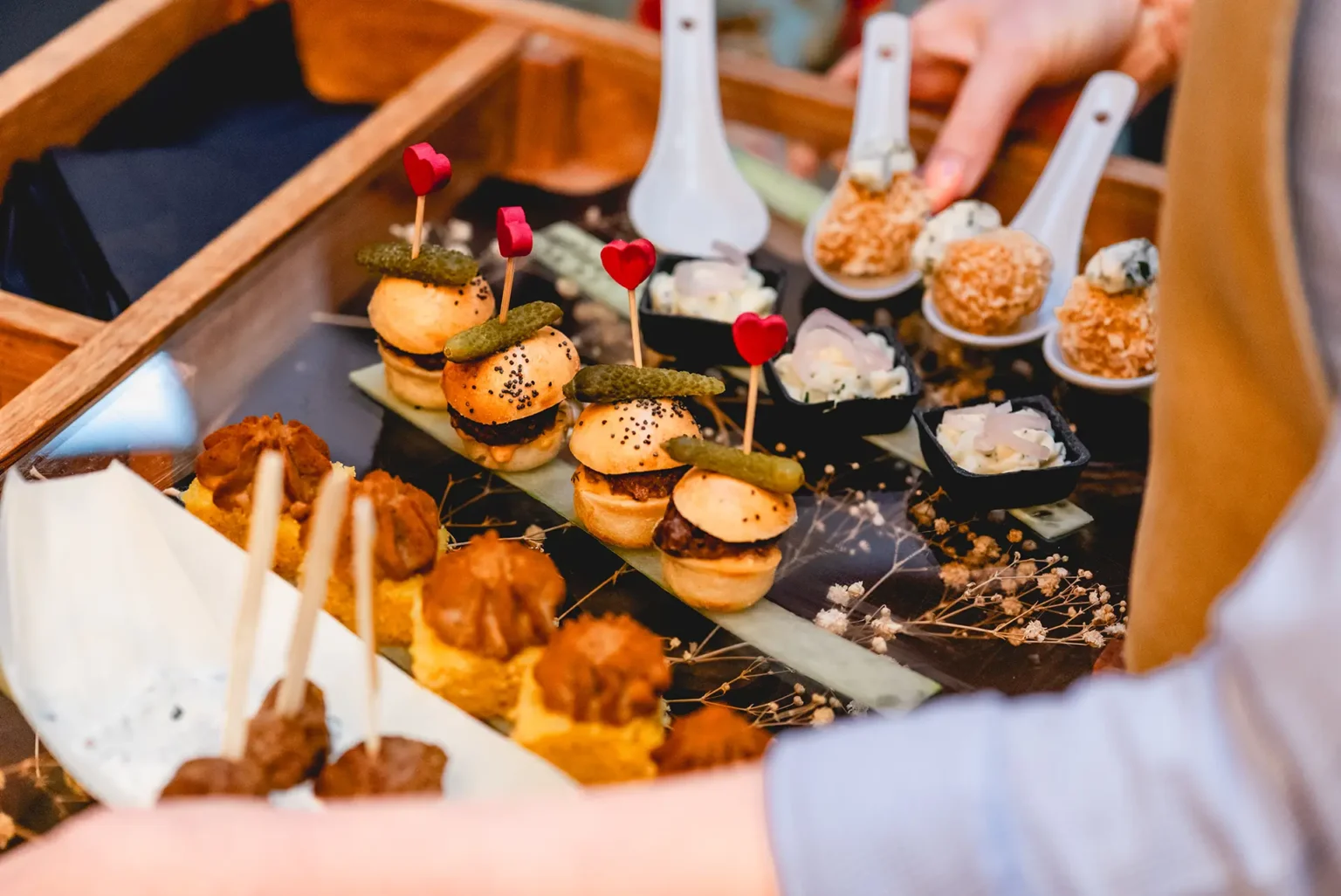 mythe barn chefs table canapes