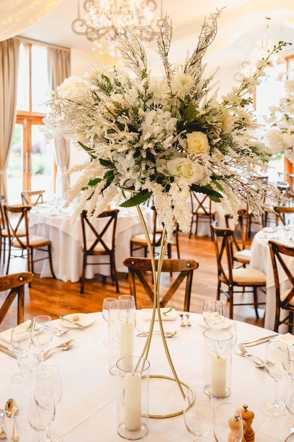 mythe barn reception setup detail