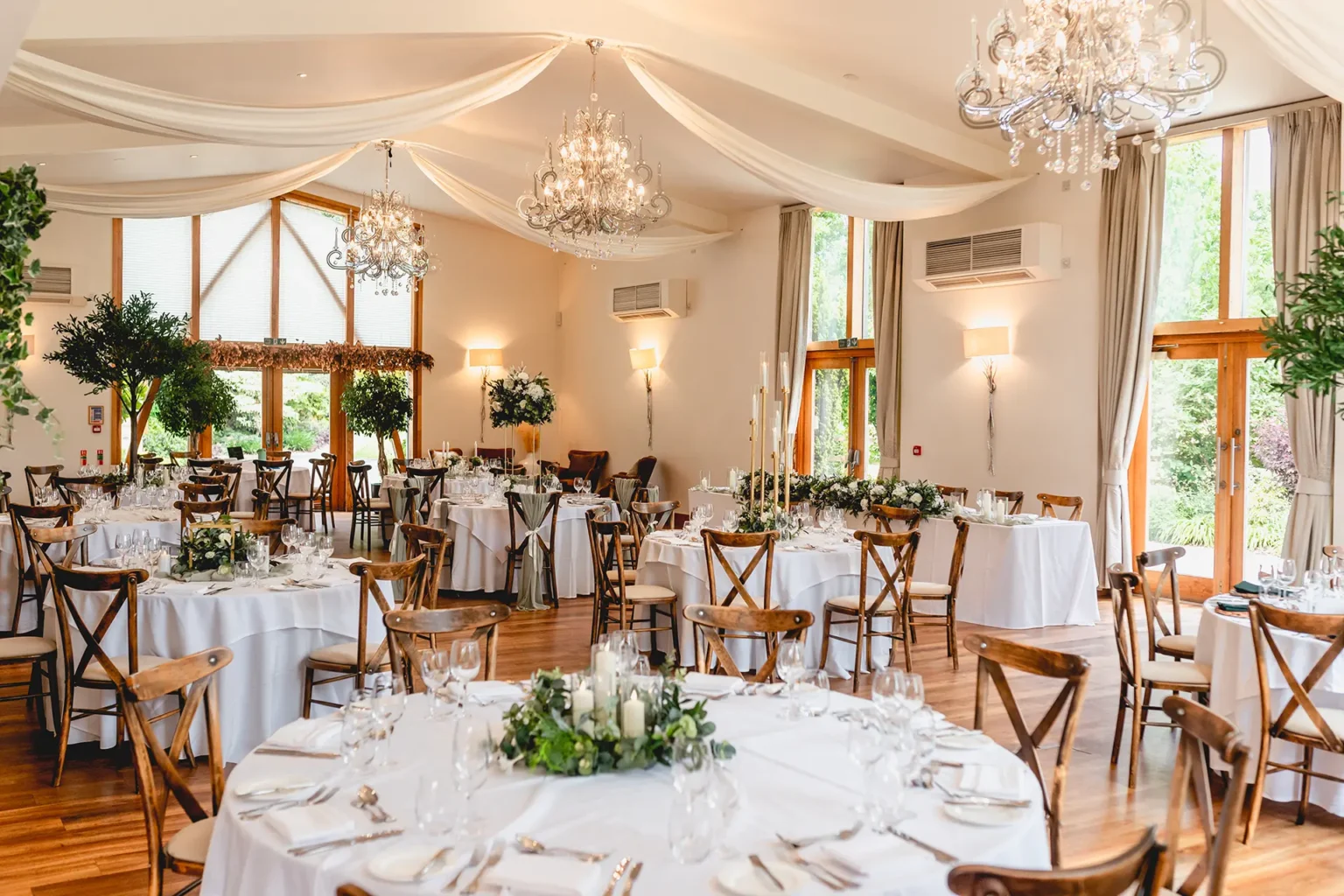 mythe barn reception setup windows